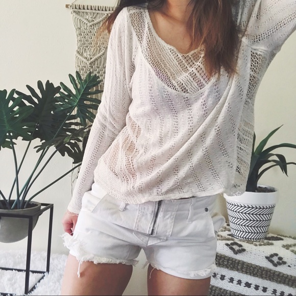 Urban Outfitters Sweaters - UO Sparkle & fade crochet spring sweater